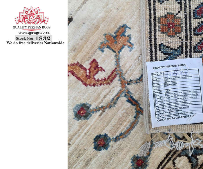 Beautiful Afghan Ariana Handmade Carpet 292 x 205 CM
