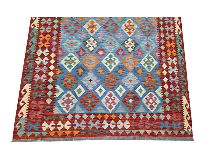 Stunning Handwoven woolen Choubi Kilim Rug 300 x 194cm