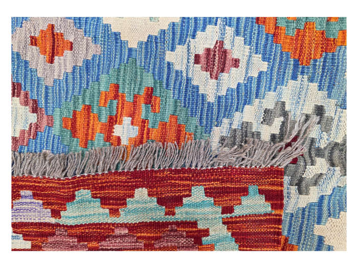 Stunning Handwoven woolen Choubi Kilim Rug 300 x 194cm