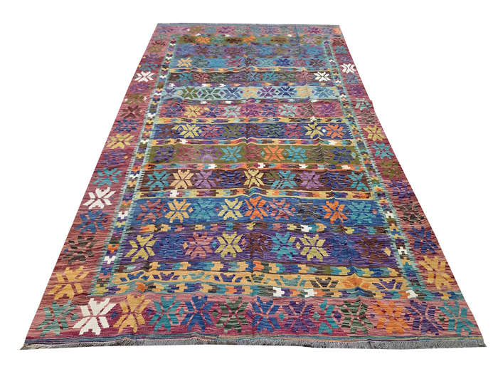 Gorgeous Handwoven woolen Choubi Kilim Rug 348 x 290cm