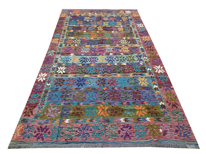 Gorgeous Handwoven woolen Choubi Kilim Rug 348 x 290cm