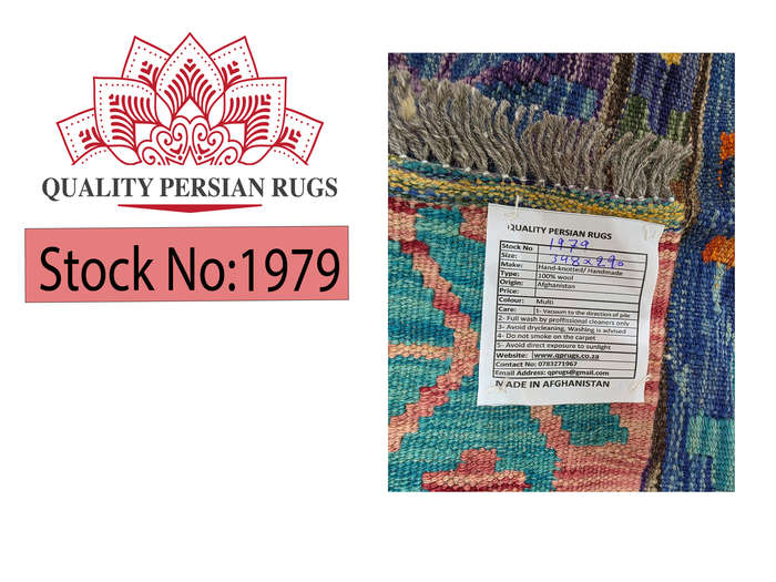 Gorgeous Handwoven woolen Choubi Kilim Rug 348 x 290cm