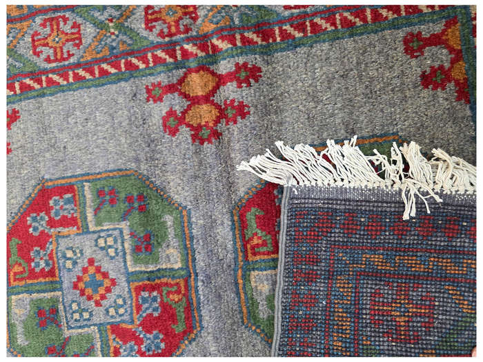 Incredible Hand-knotted Kunduz Carpet 203 x 80 CM