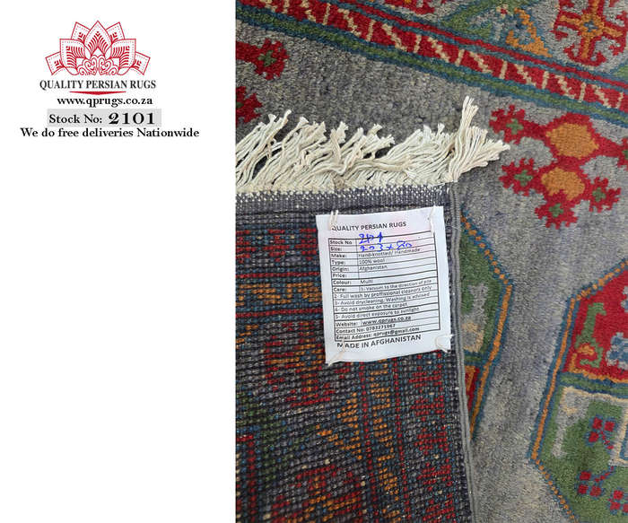 Incredible Hand-knotted Kunduz Carpet 203 x 80 CM