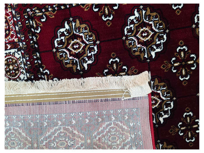 Beautiful Red Bukhara Design Machine Made Runner 300 x 80 CM