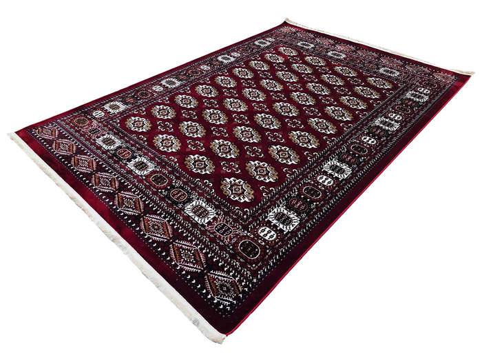 Red Bukhara Design Machine Made Carpet 290 x 200 CM