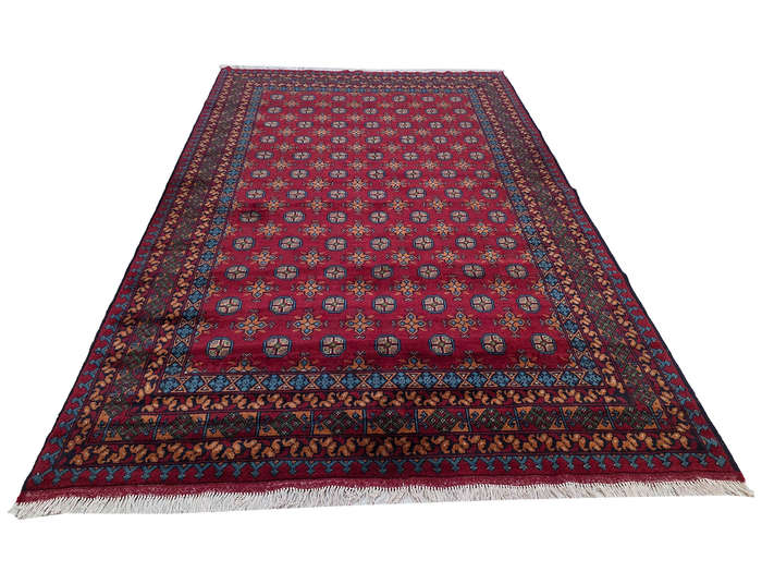 High Quality Afghan Bukhara Design Kunduz Carpet 294 x 200 CM