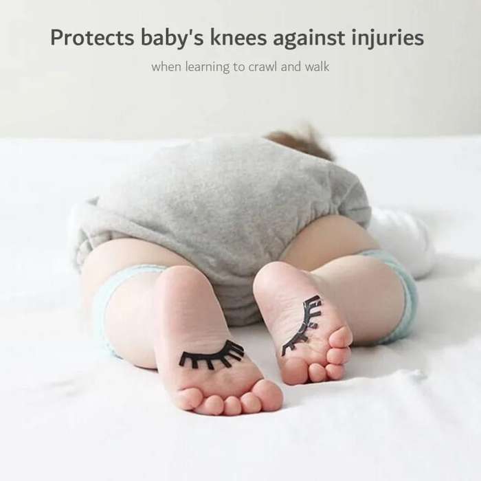 Kids Non-Slip knee Socks for crawling baby - Black