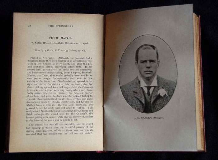 The Springboks  History of the tour 1906-7 - Compiled by F. Neville Piggott