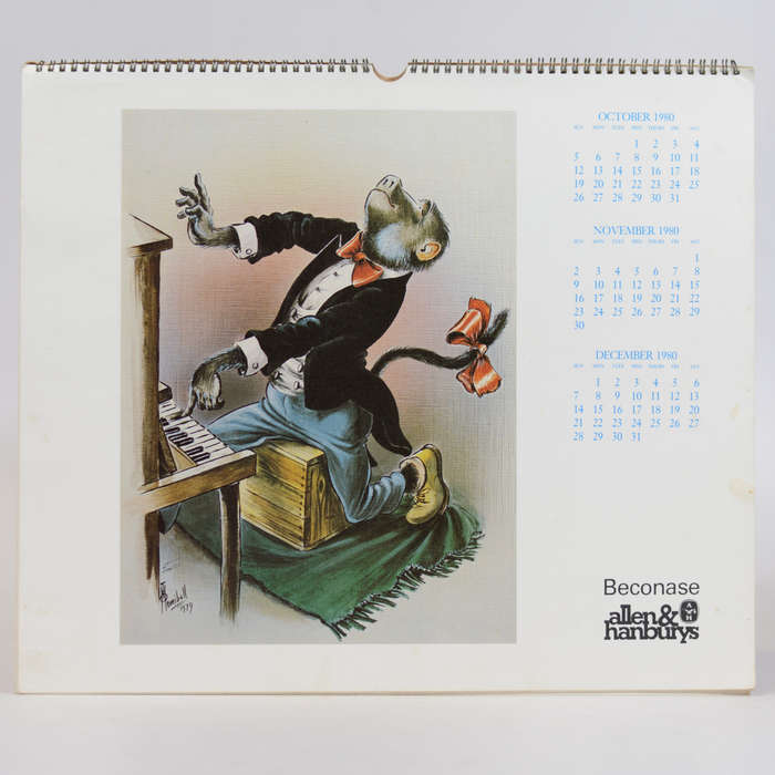 A Calendar with six Holiball Prints - Honiball, T O
