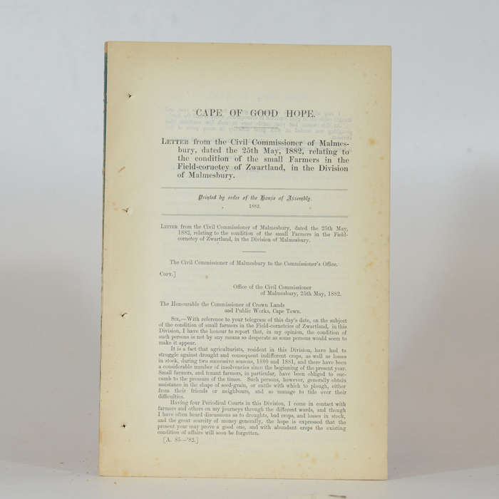 Government Blue Book - Report on Mildew on the Vines in France and Algeria; Report on the Flying ...