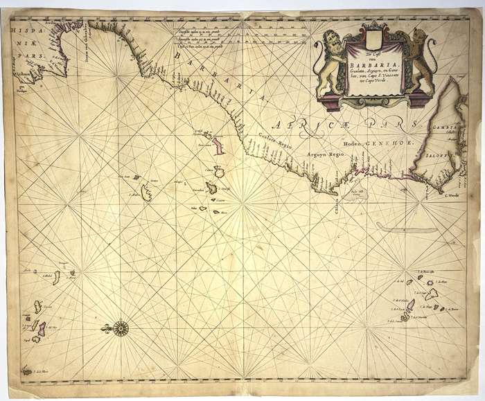 De Cust van Barbaria, Gualata, Arguyn, en Gene: heo, van Capo S. Vincente tot Capo Verde. - Goos,...