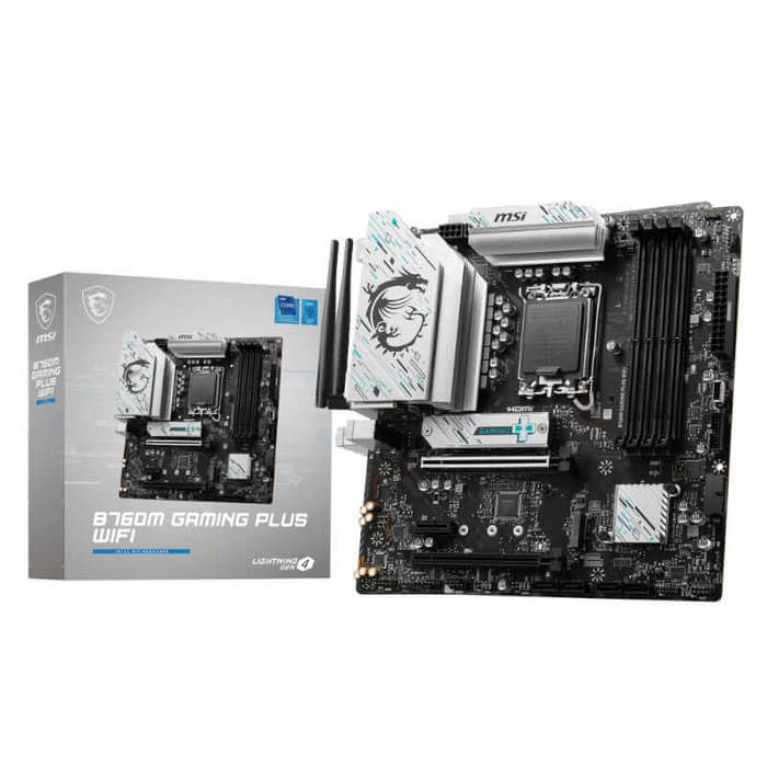 MSI B760M GAMING PLUS WIFI DDR5 Intel LGA1700 M ATX Gaming Motherboard