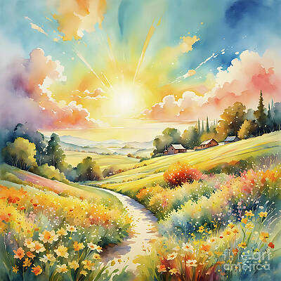 Colourful Sunlit Meadow [d]