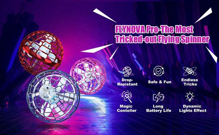 Flynova Pro Ball Flying Spinner With A Magic Controller | Pack of 2 for double the excitement