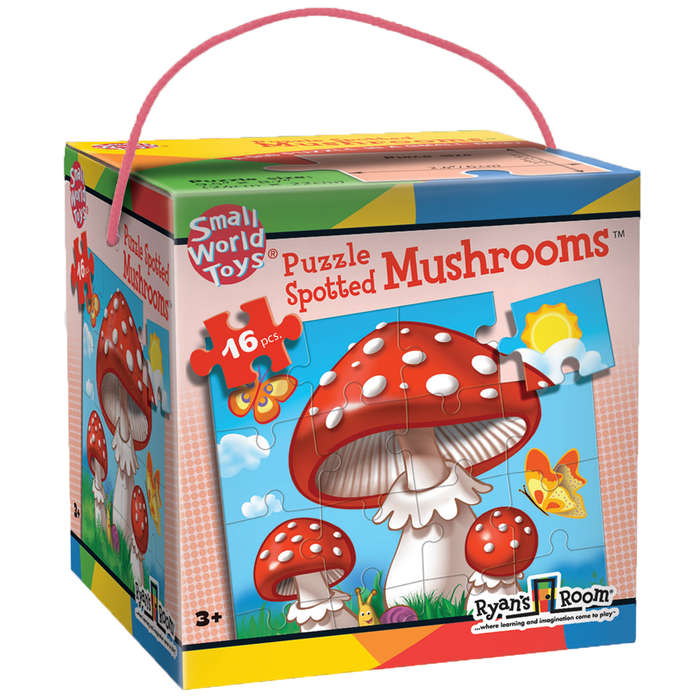Ryan's Room Puzzle - Spotted Mushrooms - 16pcs- Clearance Stock