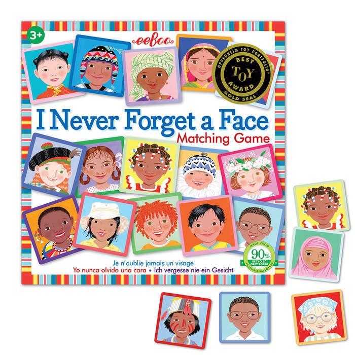 eeBoo I Never Forget a Face Memory Game- Clearance Stock