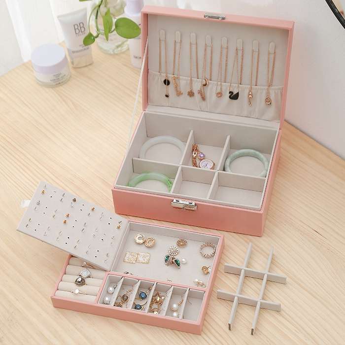 Jewelry Storage Box Ladies Makeup Ring Stud Earrings Box Gift Box Customized