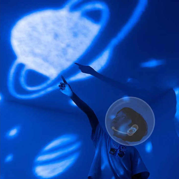 Star Projector Night Light for Kids, Astronaut Space Buddy Rotating Night Light, Starry Sky LED Proj