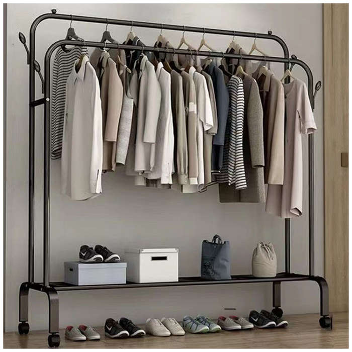 Double Pole Clothing Storage Rack