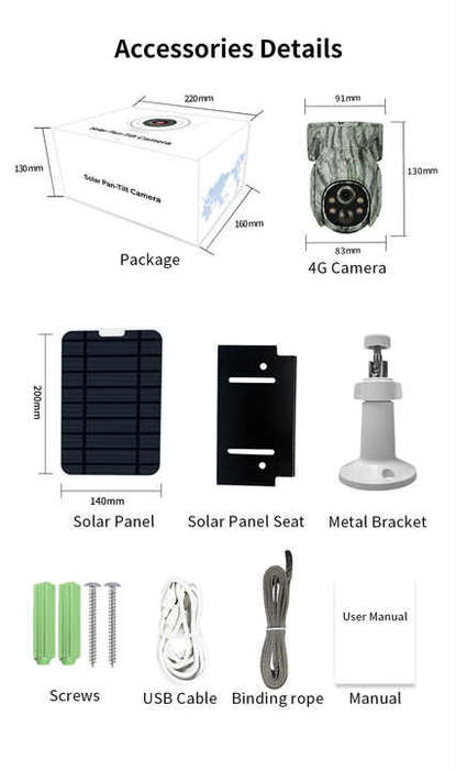 4G LTE Solar Powered PTZ Trail Camera