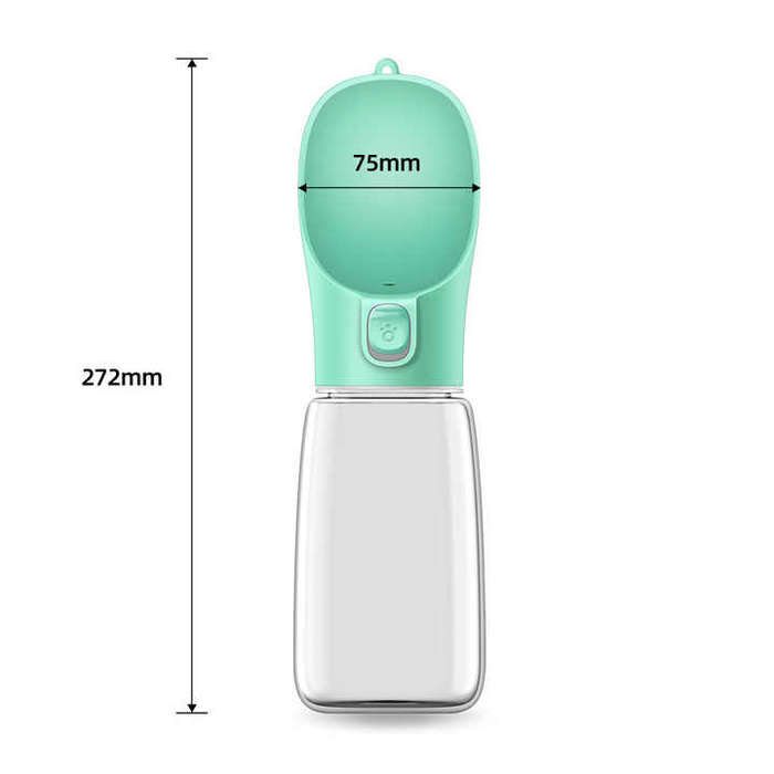 Portable Plastic Pet Dispenser Travel Dog Water Bottle and Puppy Food Bowl for Outdoor Walking Style