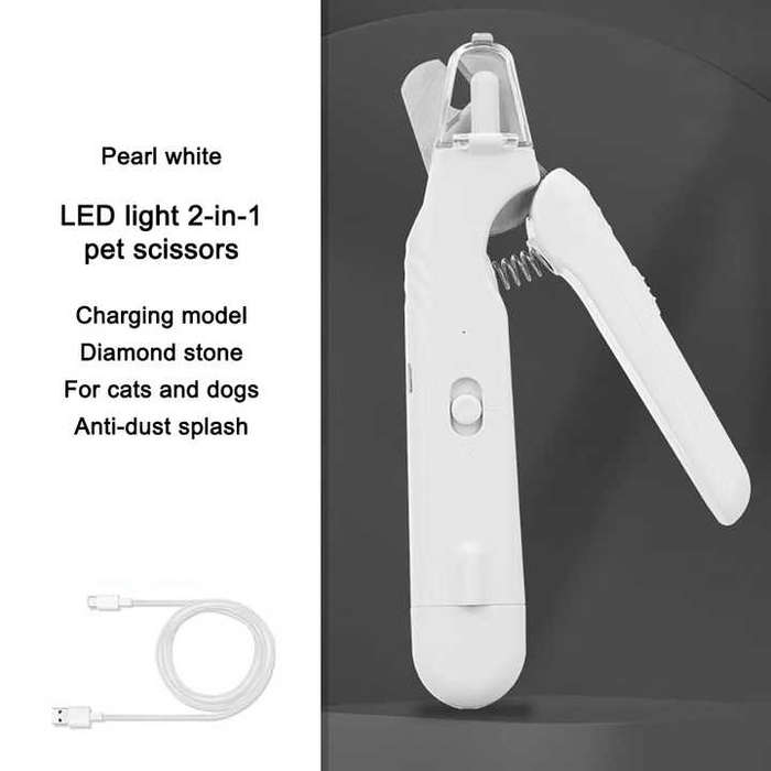 Pet Nail Clippers Cat Nail Toe Claw Scissors Type C Charging Electric Nail Trimmer for Pets
