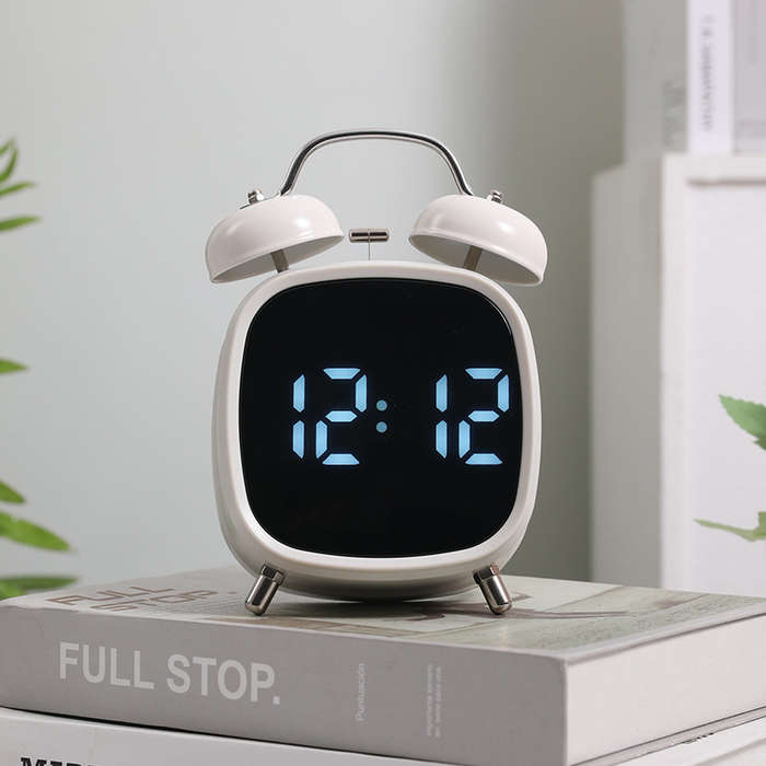 LED Digital Alarm Clock Loud Volume Wholesale Luminous Mechanical Metal Bells for Bedside Plastic D