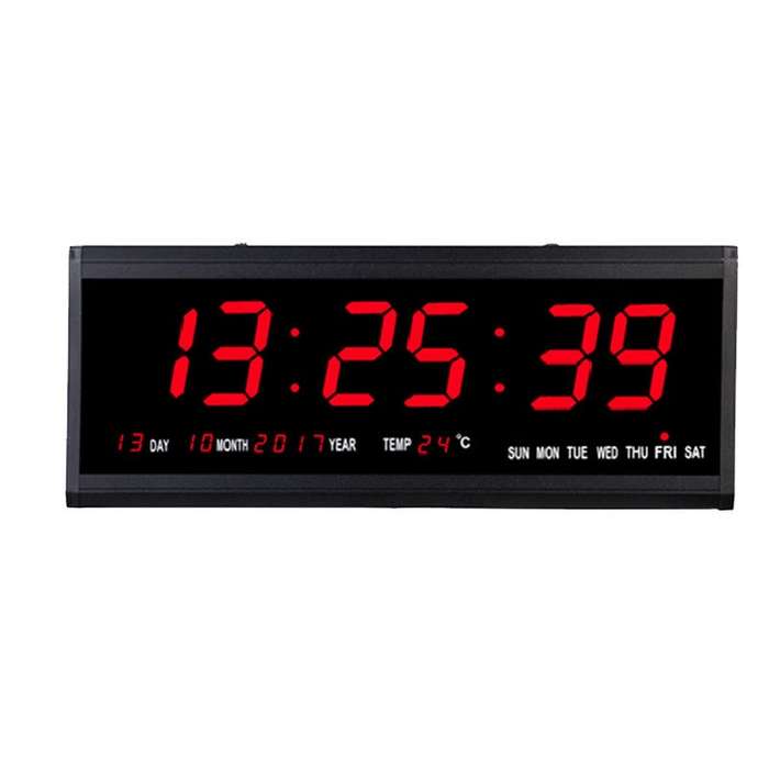Tube LED Display Digital Calendar Wall Clock