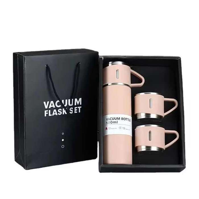 500ml Vacuum Flask Stainless with 2 Cups