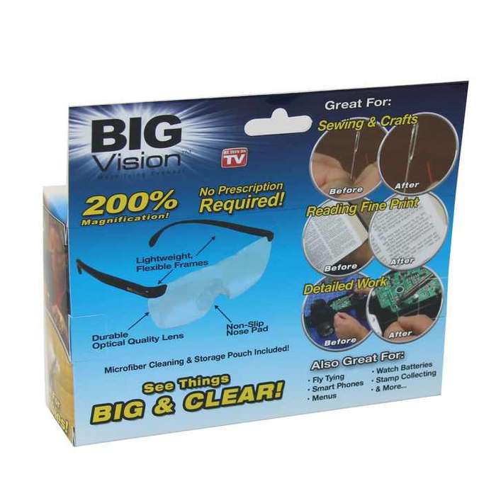 Big Vision Magnifying Glasses with Adjustable Lanyard Strap (160x)