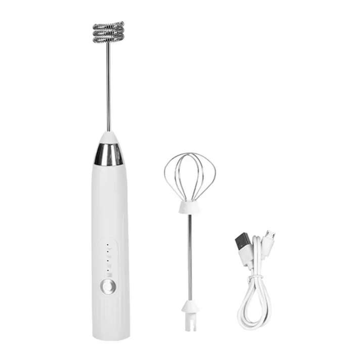 Electric Milk Frother Automatic Milk Foam Maker Stainless Steel Whisk USB Mini Drink Mixer Blender