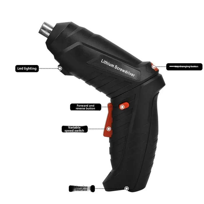 Multifunctional Rechargeable Mini Wireless Electric Power Screwdriver Set Impact Drill Household Too
