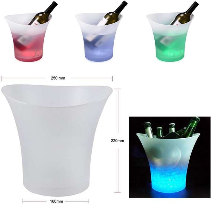 7L Bluetooth Speaker LED Light Ice Bucket