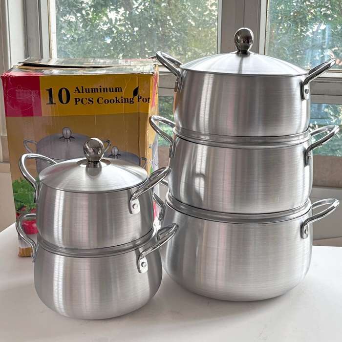 10pc alluminum cooking pot