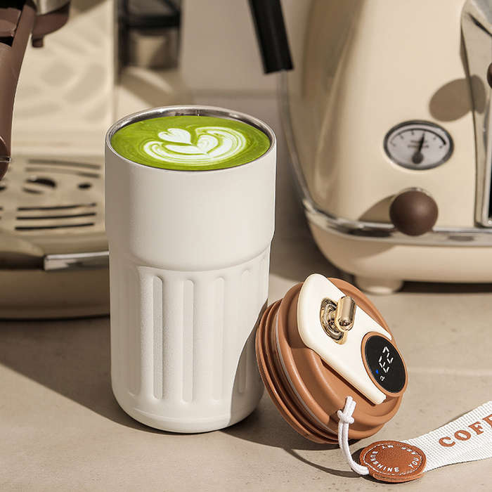 450ml Led Smart Temperature Display Thermo Tumbler Stainless Steel Travel Coffee Cups Mug