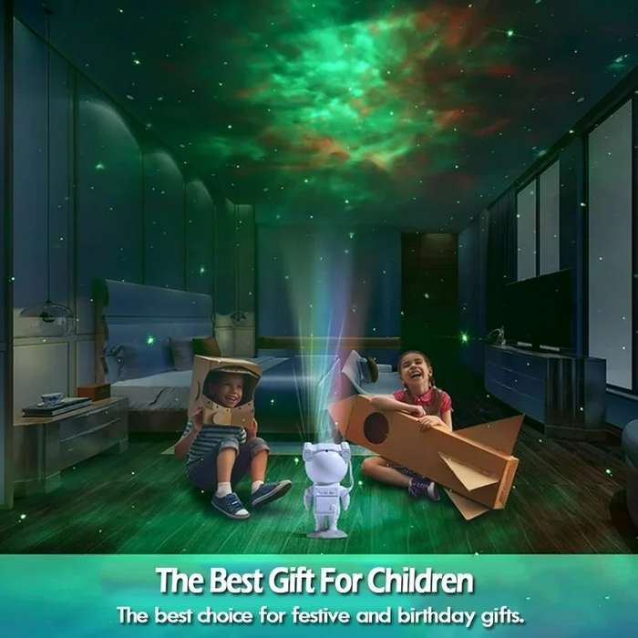 Space Buddy Projector Star Projector Light Astronaut Night Light Projector Remote Control Timer LED