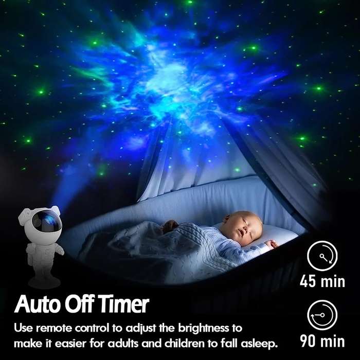 Space Buddy Projector Star Projector Light Astronaut Night Light Projector Remote Control Timer LED