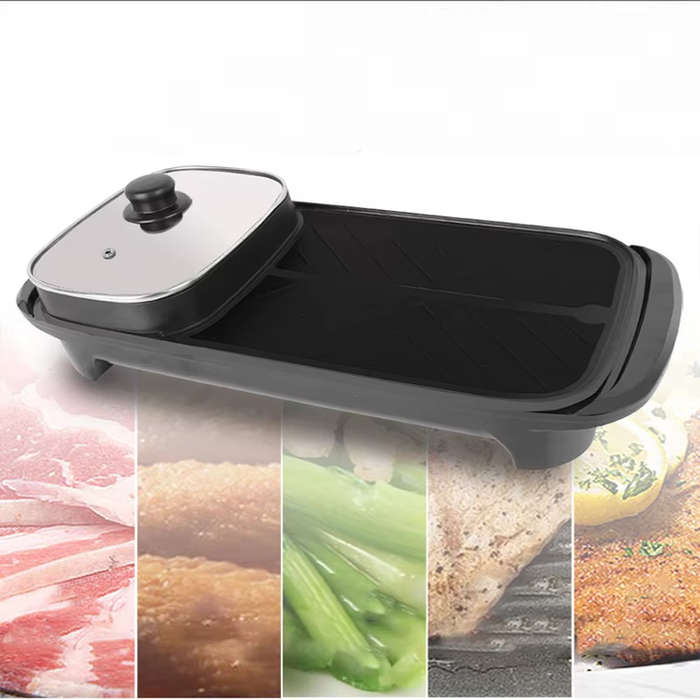 The Most Popular 2 in 1Multifunctional Electric Hot Pot,Electric Baking Tray,Two in One Electric Tub
