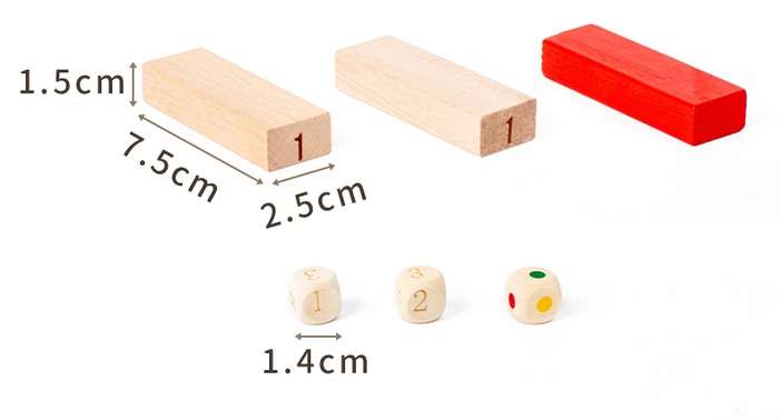 54 pcs Wooden Educational Tumbling Building Block