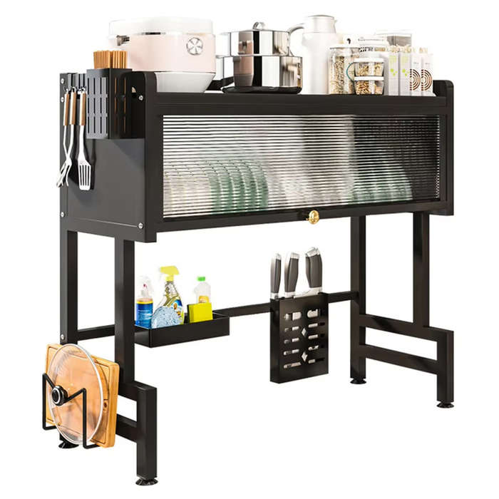 Kitchen Drain Shelf 3-Tier Multi-Functional Kitchen Storage Rack Kitchen Sink Organizer Large Over S