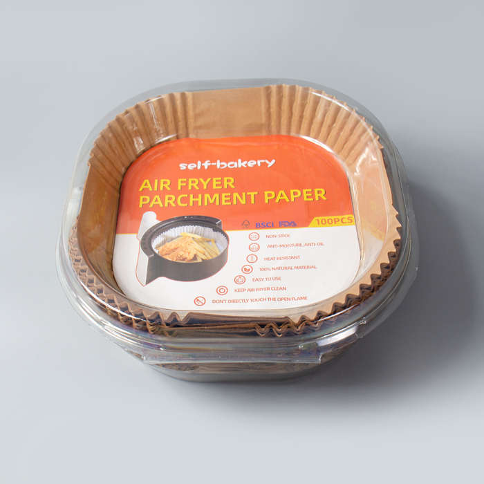 8 Inch Round square Parchment Paper Non-stick air Fryer 50PC