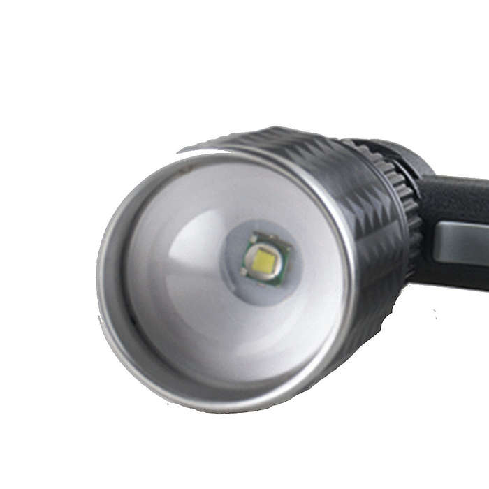 Hand-held LED USB Rechargeable Aluminum Alloy Searchlight with Triangular Bracket