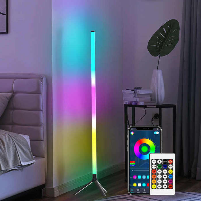 1pc Rgb Corner Floor Lamp