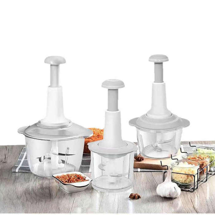 Manual Meat Grinder Vegetable Cutter Kitchen Whisk Food Processor Blade Slicer Garlic Onion Chopper