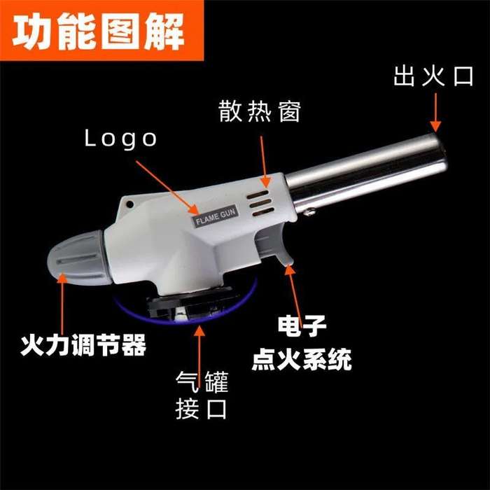 920 Cooking Butane Igniter Welding Torch Spray Gun Restaurant Hotel Outdoor Camping Barbecue Chef Ba