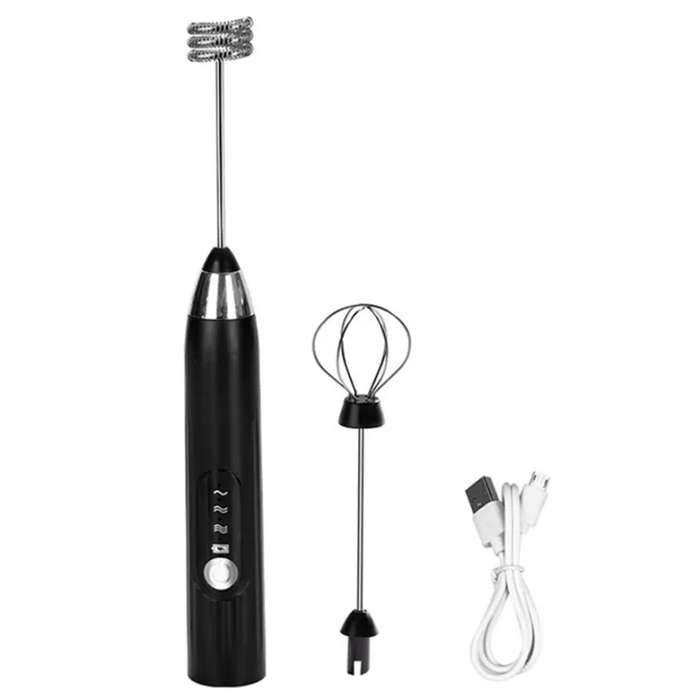 Electric Milk Frother Automatic Milk Foam Maker Stainless Steel Whisk USB Mini Drink Mixer Blender
