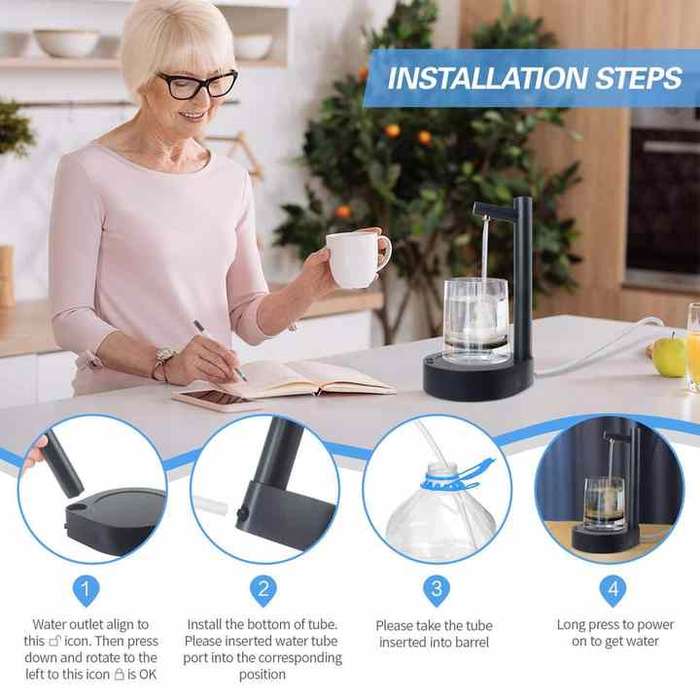 Automatic Water Dispenser Wireless Electric Water Bottle Pump Usb Charging Desk Smart Table Water D