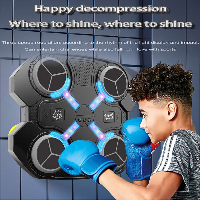 Children Wall Mount Boxing Toy Training Smart Pad Reaction Music Boxing Machine Target Wall with Lo
