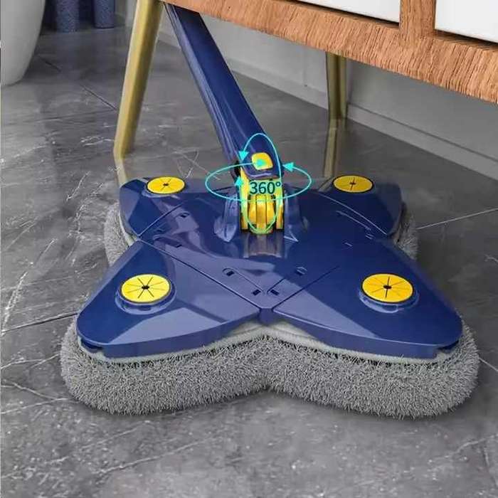 Squeeze Wet and Dry Use Water Absorption Home Floor Tools Telescopic Triangle Mop 360 Rotatable Clea
